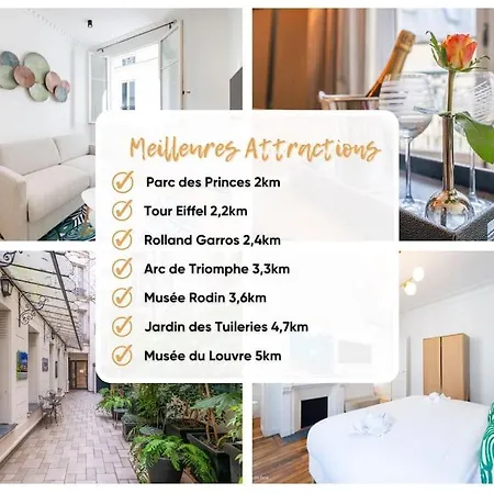 Apartamento Le Kiberlain - Passy Tour Eiffel A Pied - 4 Personnes - Design *